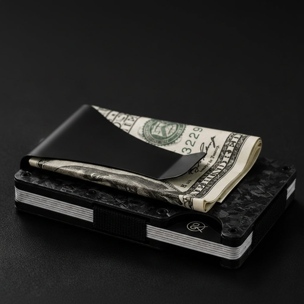Noir Vault™ Carbon Fiber Minimalist Wallet – Slim Card Holder