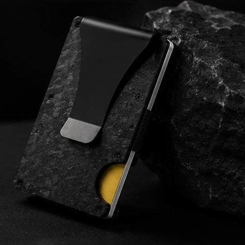 Noir Vault™ Carbon Fiber Minimalist Wallet – Slim Card Holder
