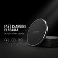 Noir Vault™ 15W Fast Wireless Charging Pad – Black