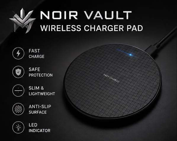 Noir Vault™ Ultra Slim Wireless Charging Pad