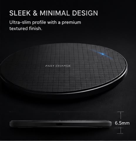 Noir Vault™ Ultra Slim Wireless Charging Pad